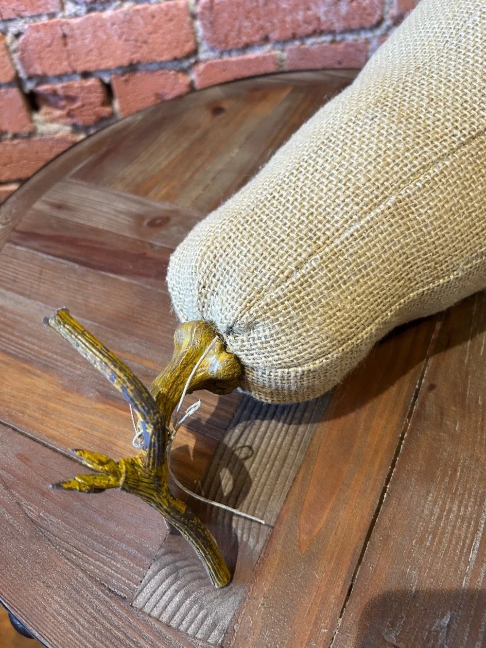 Large burlap gourd